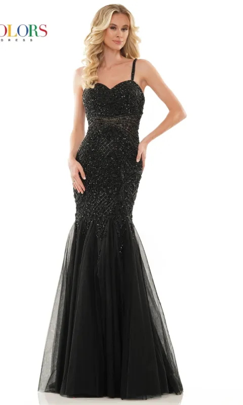 Beaded Long Sweetheart Mermaid Prom Dress 2230 sold by PromGirl