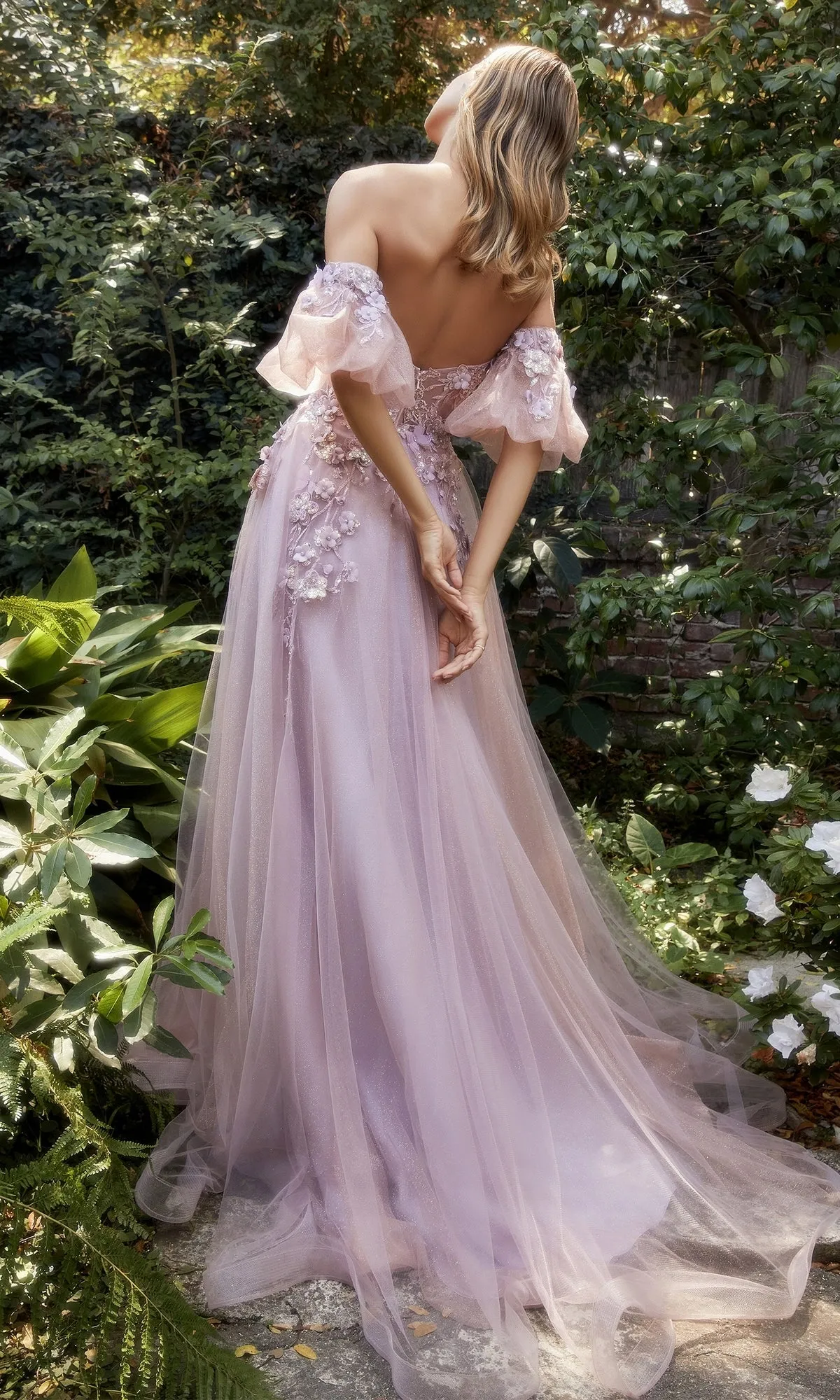 Strapless Puff-Sleeve Long Prom Dress A1108 sold by PromGirl product image thumbnail 2