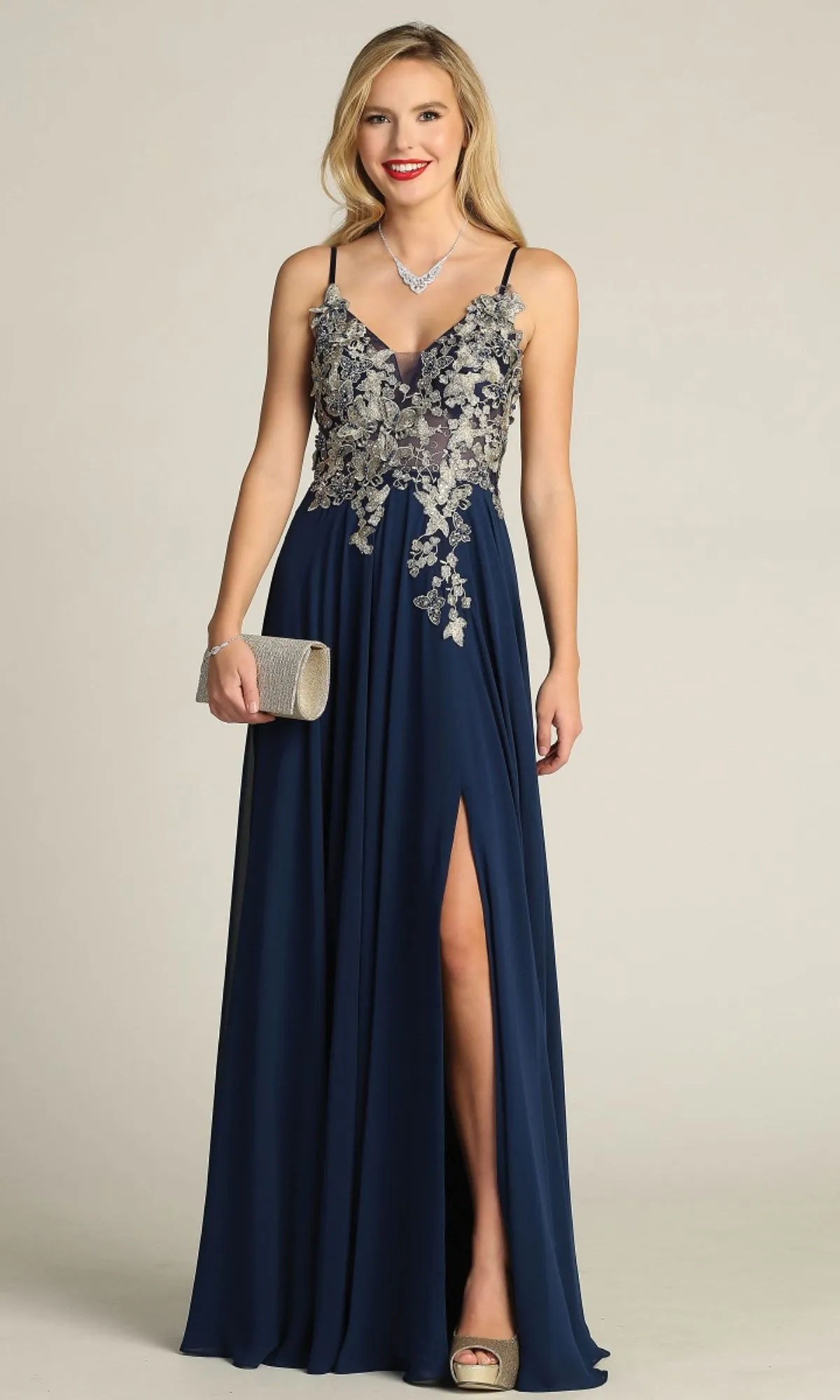 Lace-Up Open-Back Long Prom Dress: Chicas C5124 sold by PromGirl product image thumbnail 5