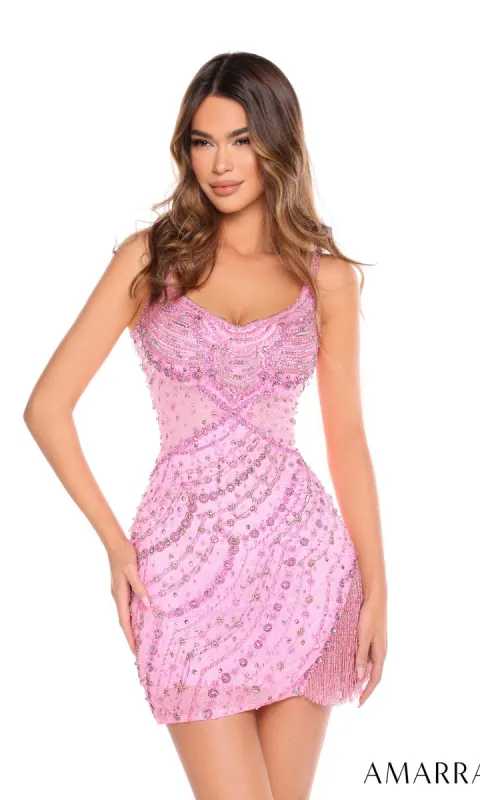 Short Homecoming Dress 88040 by Amarra sold by PromGirl