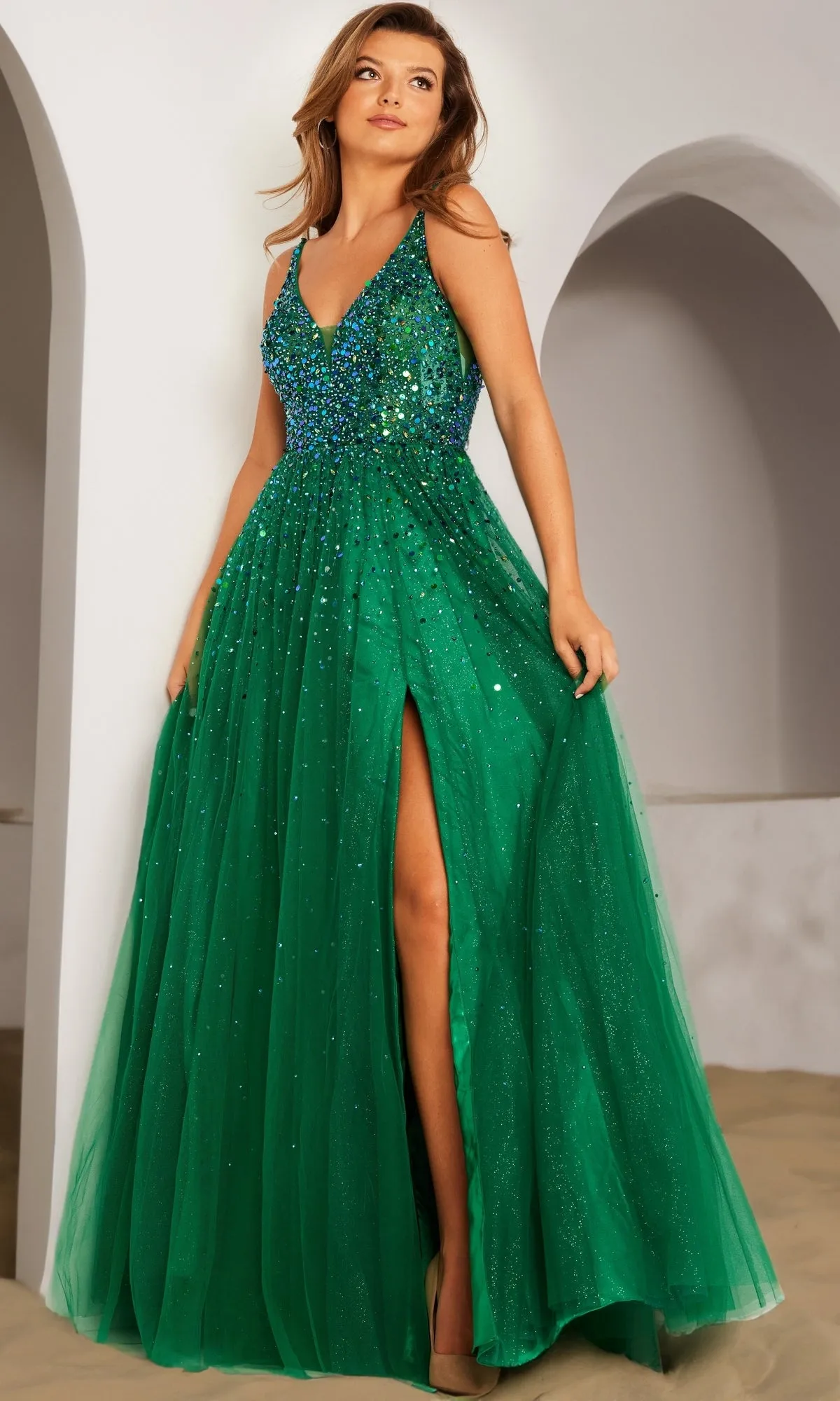JVN by Jovani Long Prom Dress JVN38437 sold by PromGirl product image thumbnail 3