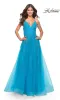 La Femme Strappy-Back Long A-Line Prom Dress 31503 sold by PromGirl