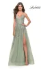 La Femme Strappy-Back Long A-Line Prom Dress 31503 sold by PromGirl