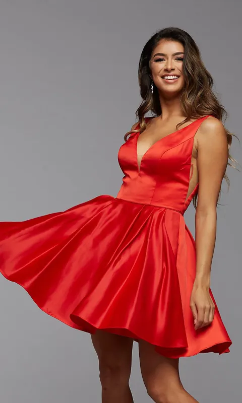 Short PromGirl Prom Dress with Side Cut Outs sold by PromGirl