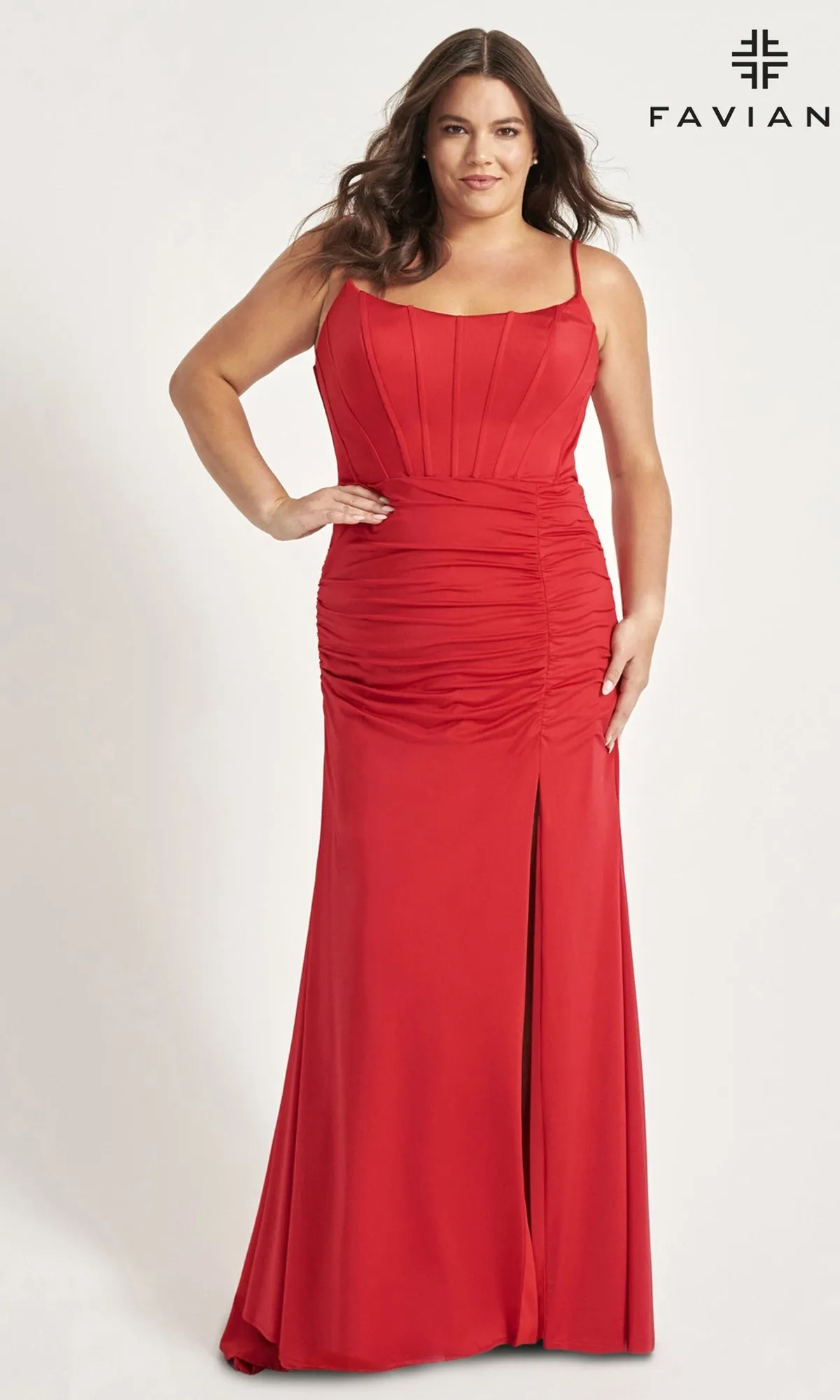 Faviana Plus-Size Long Formal Prom Dress 9544 sold by PromGirl