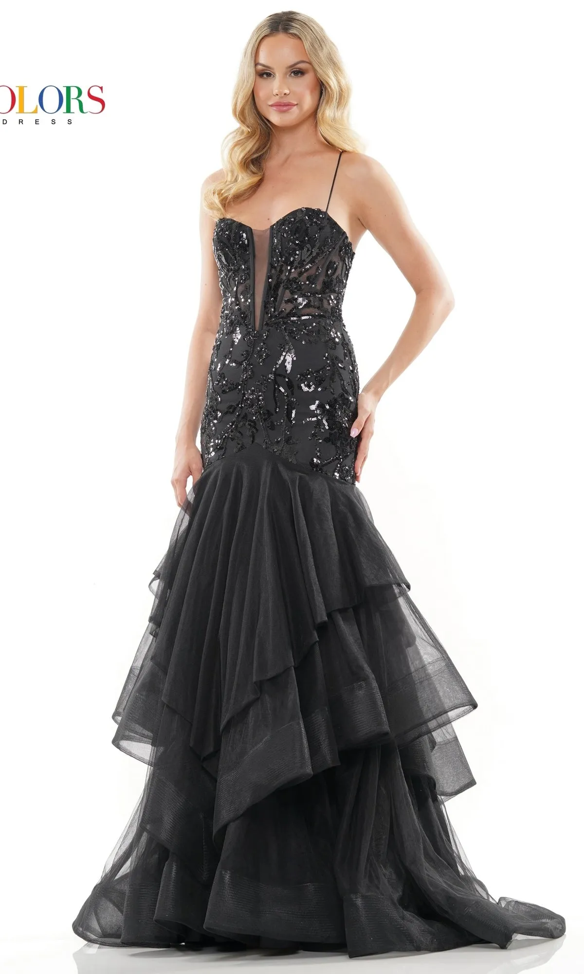 Sequin Sheer-Corset Long Mermaid Prom Dress 3212 sold by PromGirl product image thumbnail 3
