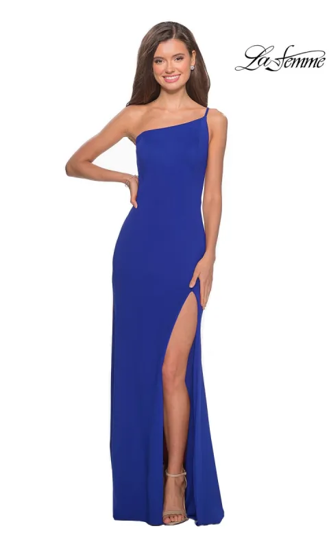 La Femme One-Shoulder Long Formal Dress 28176 sold by PromGirl