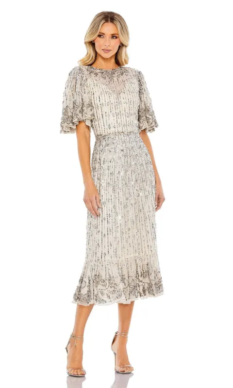 Beaded Midi Semi-Formal Dress: Mac Duggal 5579 sold by PromGirl