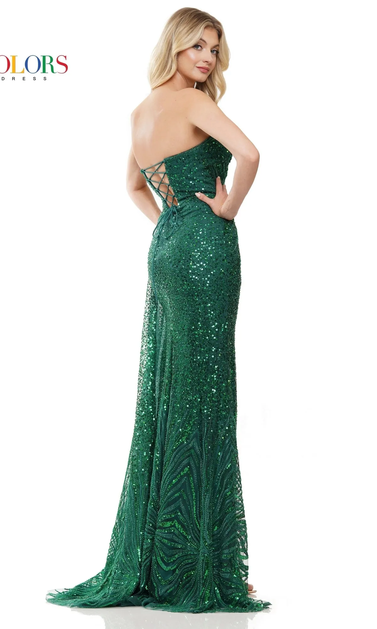 Beaded Strapless Sweetheart Long Prom Dress 3122 sold by PromGirl product image thumbnail 2