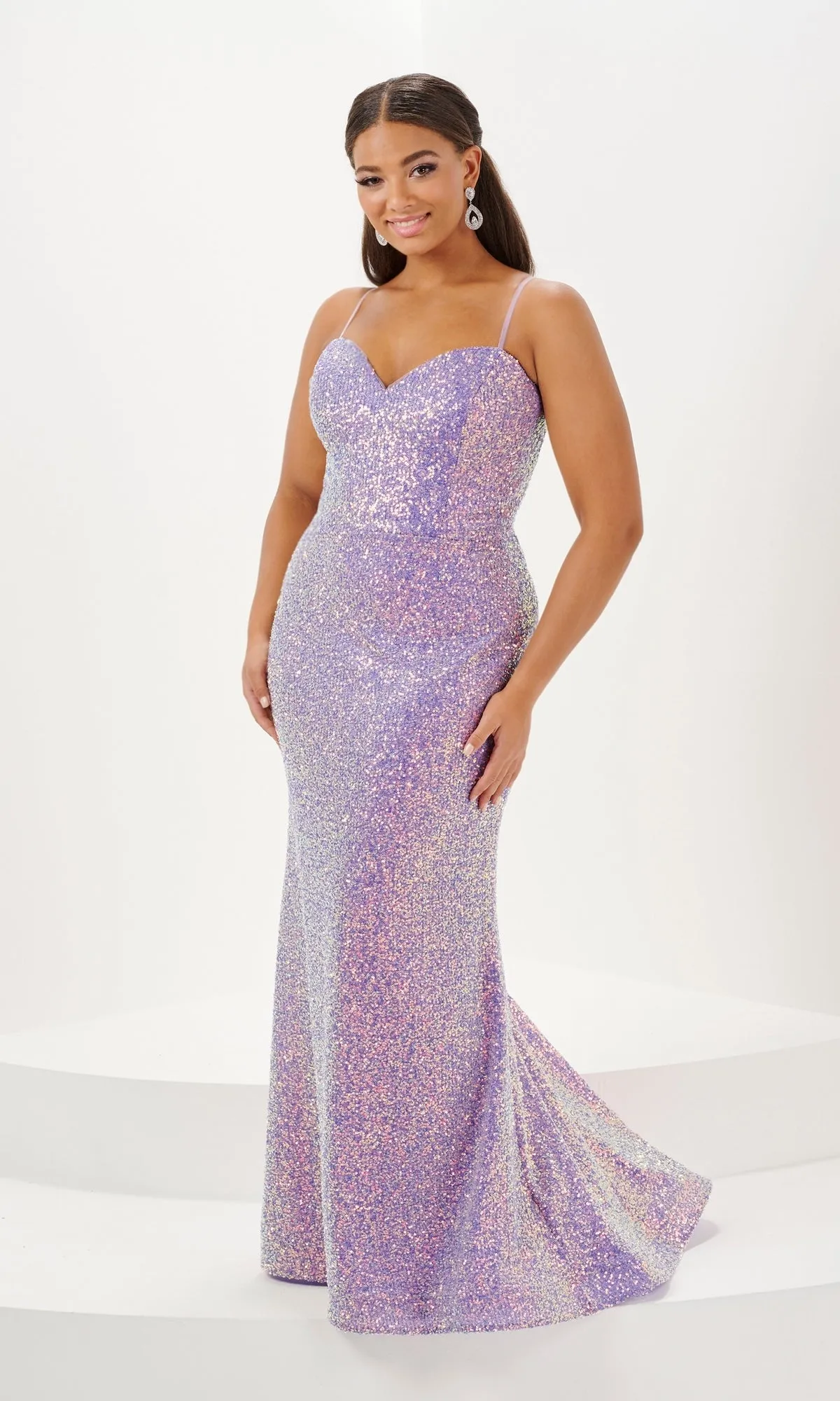 Tiffany Plus-Size Designer Sequin Prom Dress 16121 sold by PromGirl product image thumbnail 4