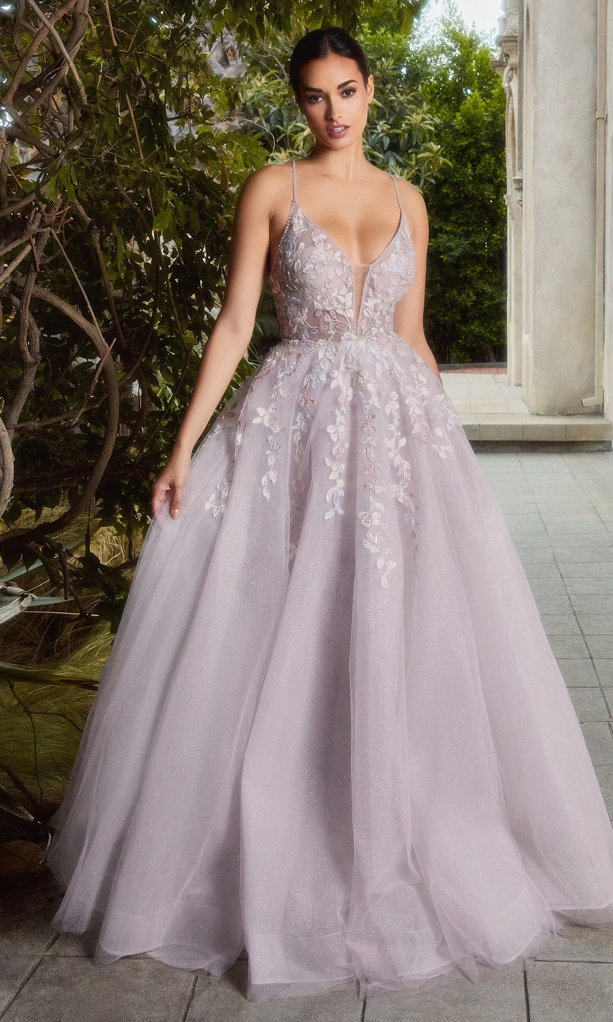 Pale Pink Embroidered Long Prom Ball Gown A1019 sold by PromGirl