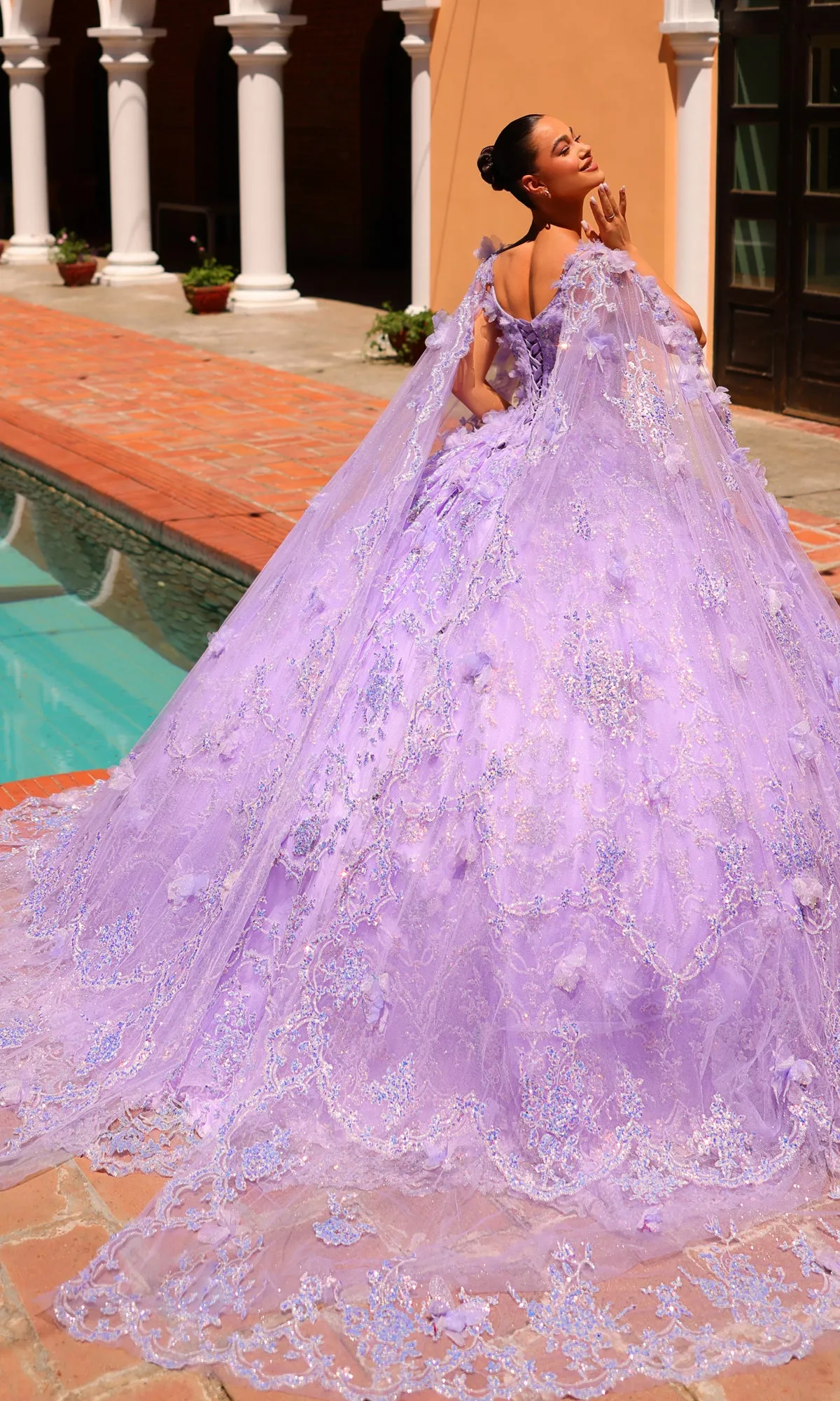 Amarra 54281 Lilac Purple Quinceañera Dress sold by PromGirl product image thumbnail 2