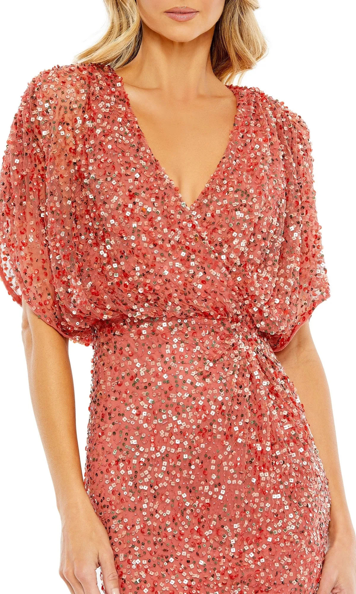 Short Sleeve Long Sequin Formal Dress: Mac Duggal 5640 sold by PromGirl product image thumbnail 5