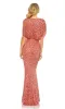 Short Sleeve Long Sequin Formal Dress: Mac Duggal 5640 sold by PromGirl