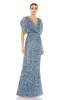 Short Sleeve Long Sequin Formal Dress: Mac Duggal 5640 sold by PromGirl