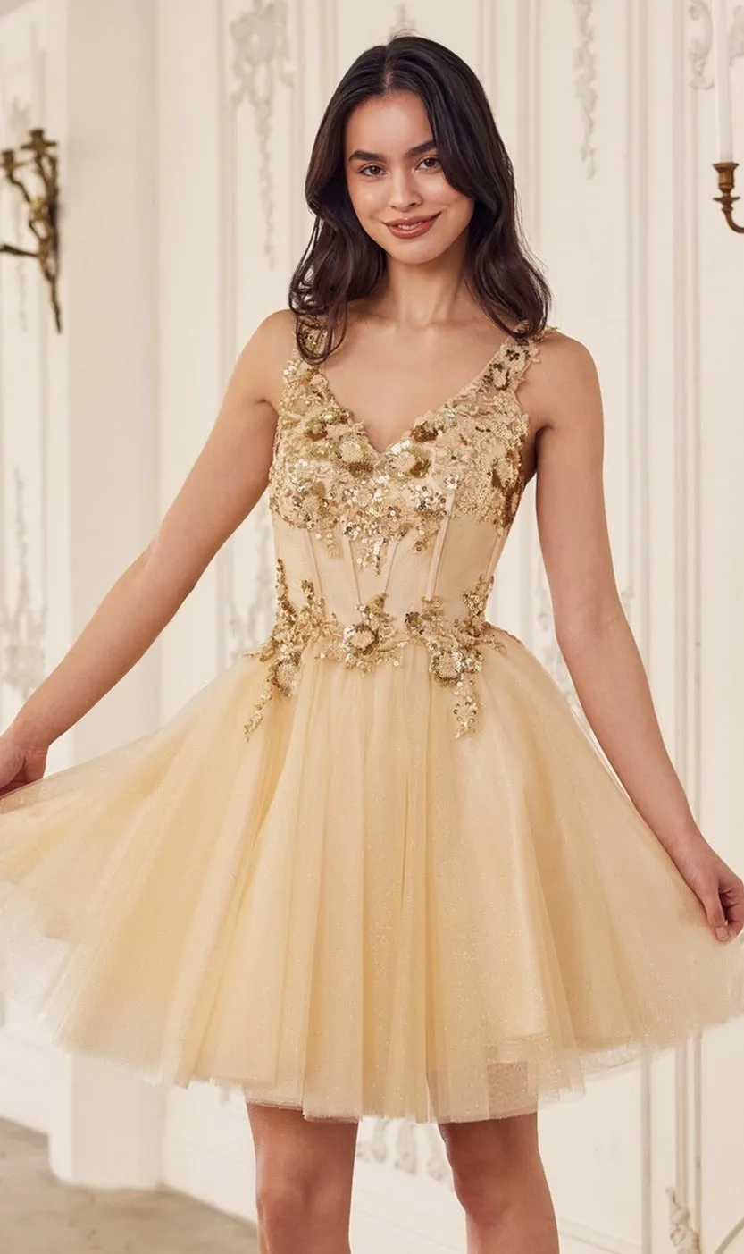 Sequin-Corset Short A-Line Homecoming Dress CY019 sold by PromGirl product image thumbnail 3