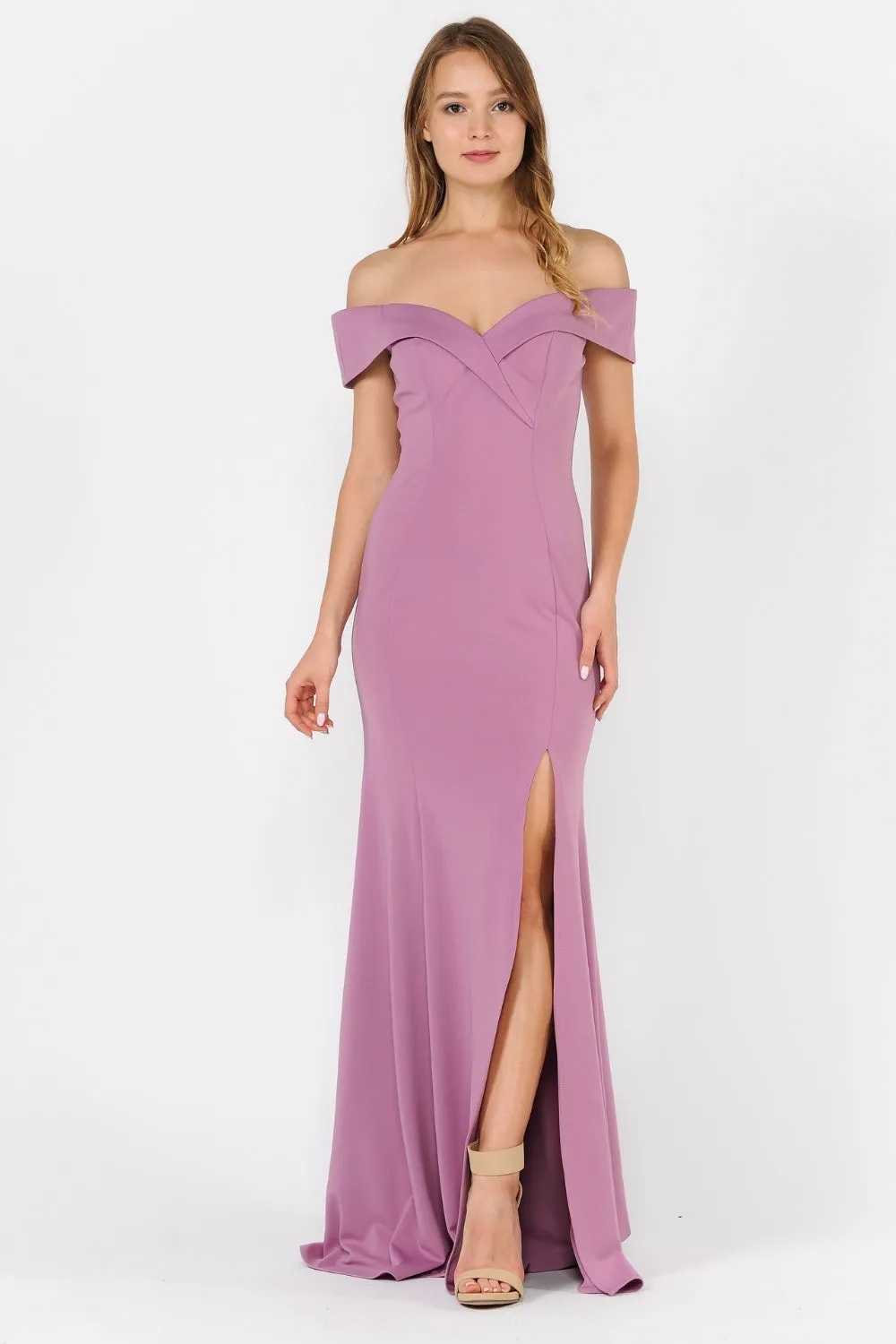 Classic Off-the-Shoulder Formal Prom Dress 8258 sold by PromGirl product image thumbnail 5