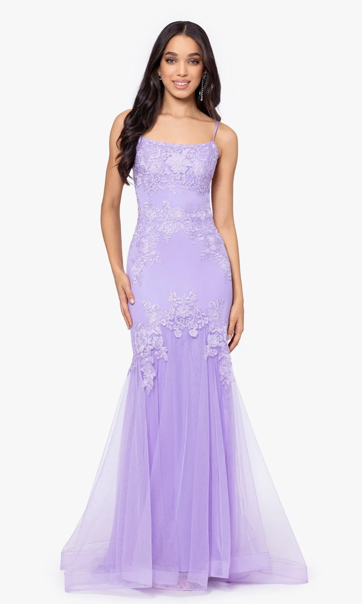 Blondie Nites Lilac Purple Long Prom Dress 4706BN sold by PromGirl product image thumbnail 4