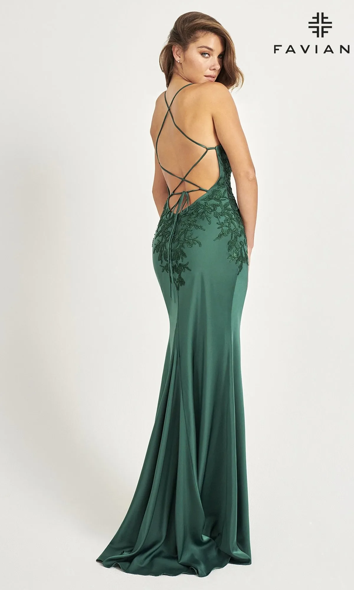 Matte Satin Faviana Long Formal Prom Dress 11070 sold by PromGirl product image thumbnail 2