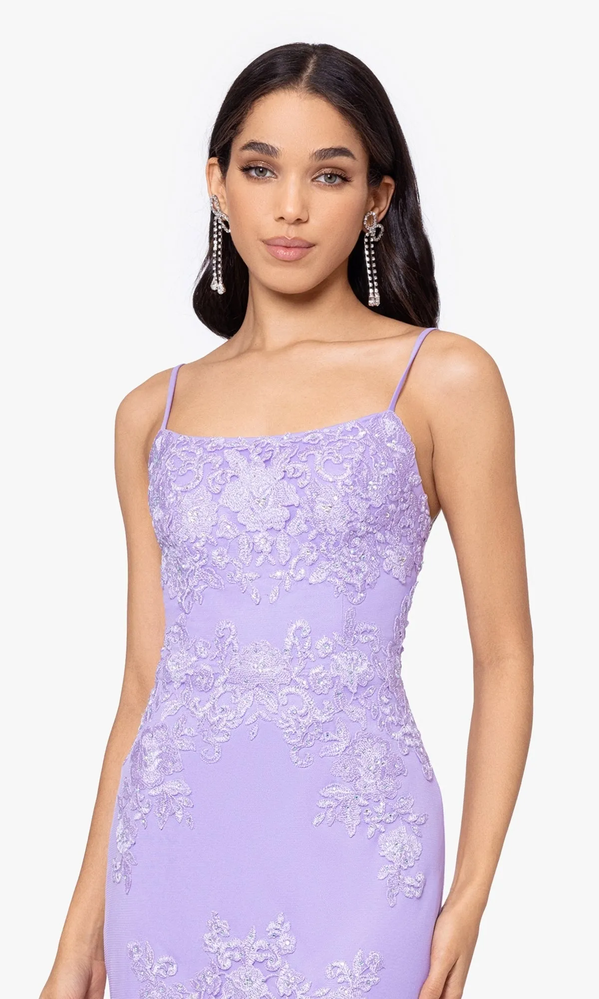 Blondie Nites Lilac Purple Long Prom Dress 4706BN sold by PromGirl product image thumbnail 3