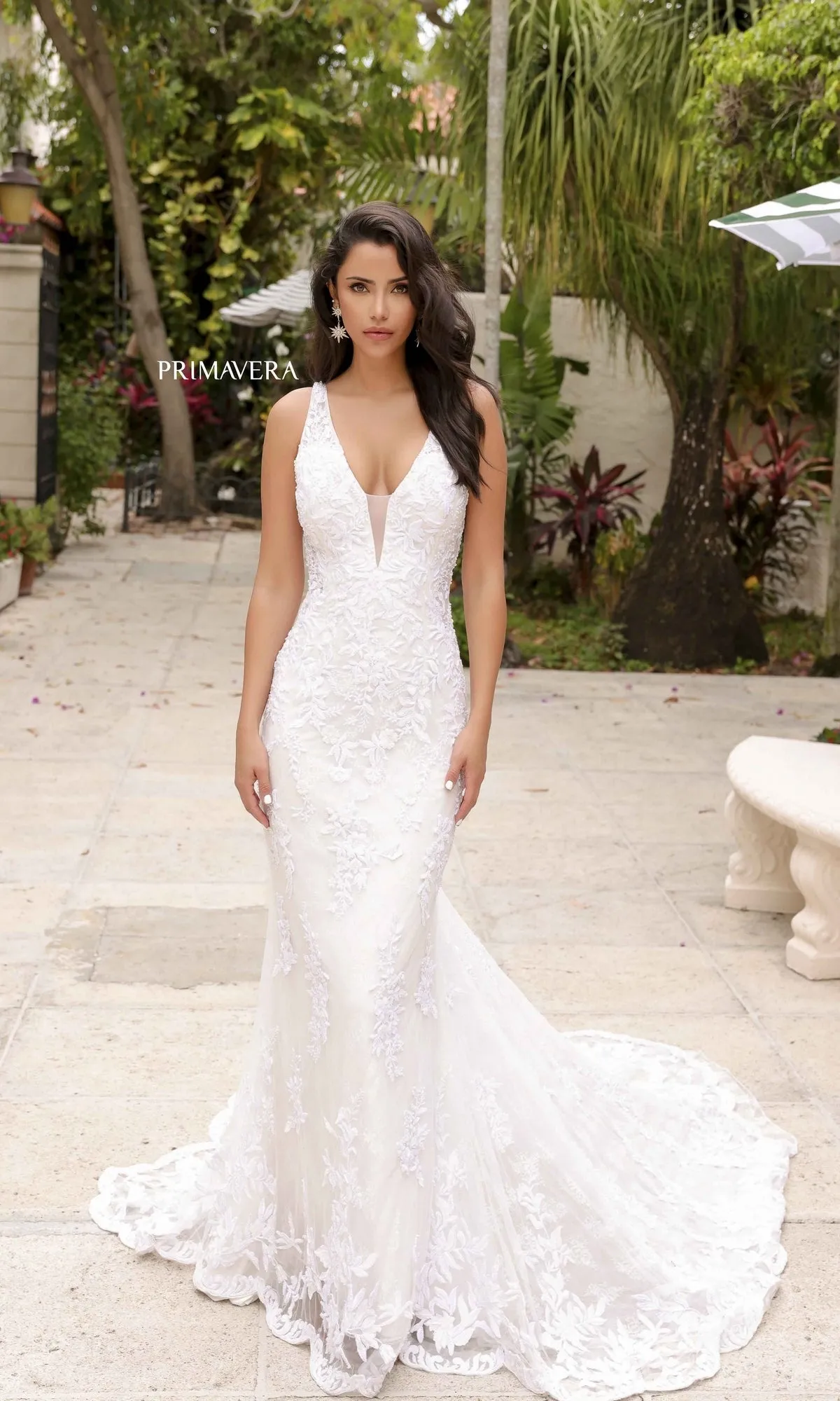 Long Wedding Dress 11109 by Primavera sold by PromGirl