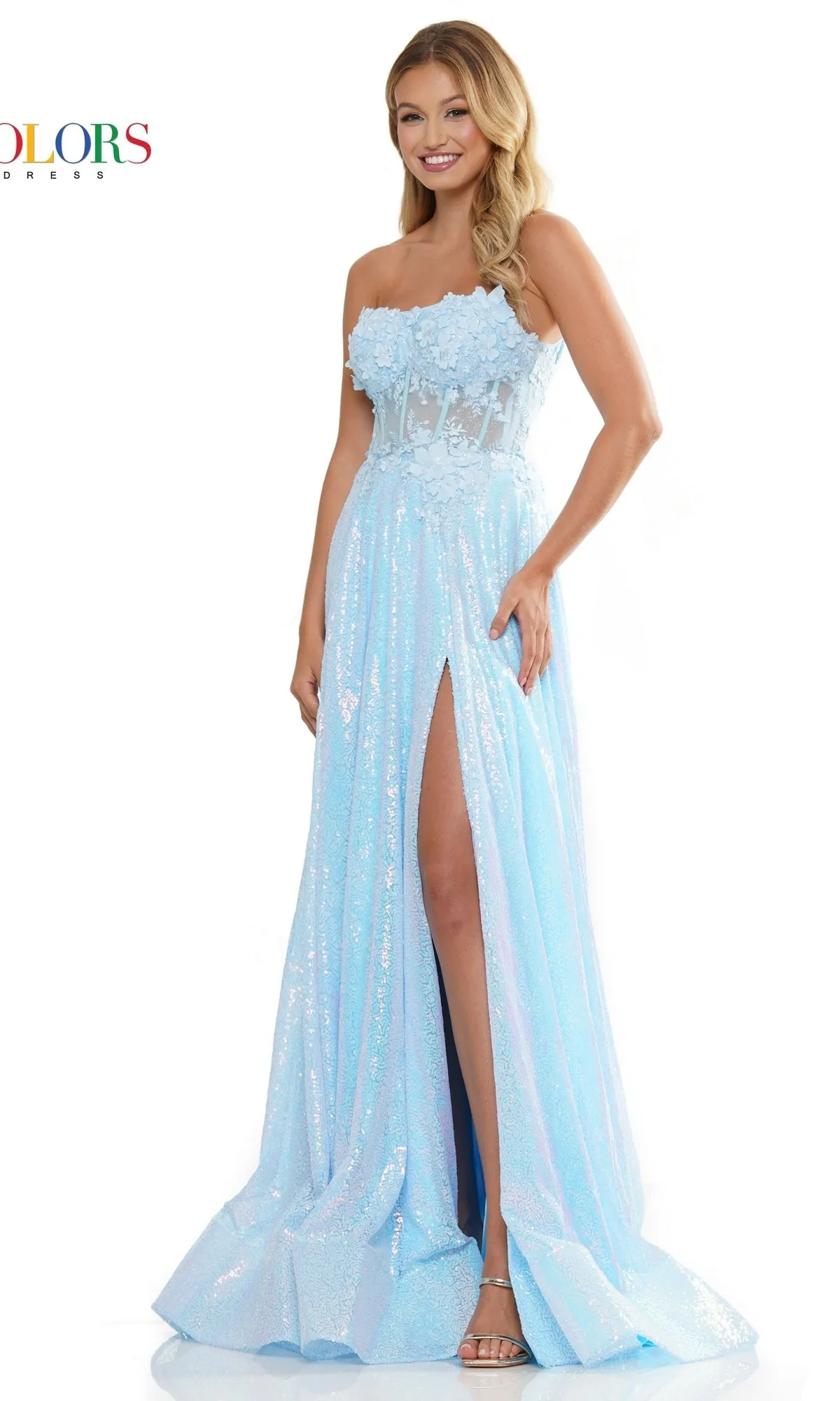 Long Prom Dress 3224 by Colors Dress sold by PromGirl product image thumbnail 3