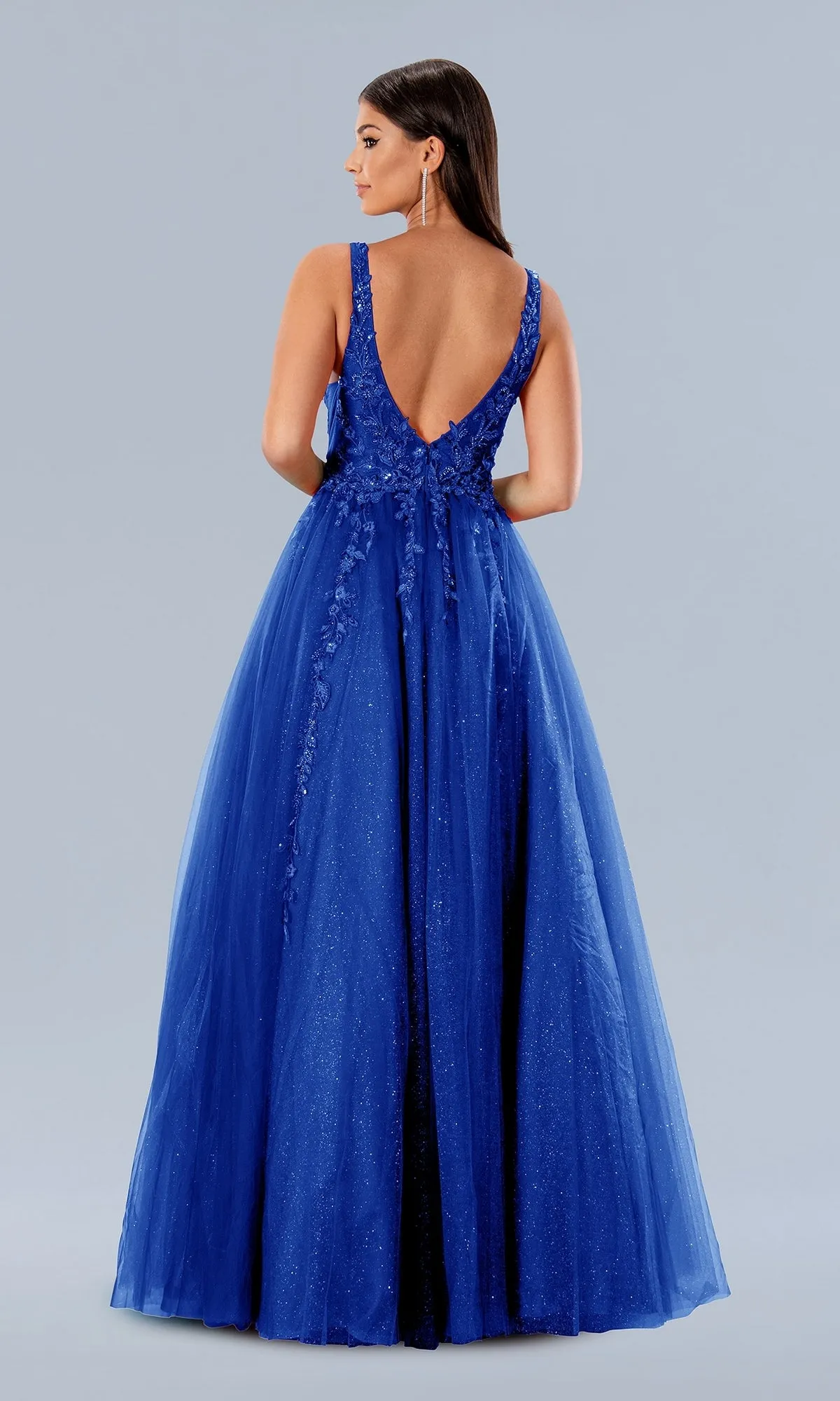 Long Glitter Prom Gown: Stella Couture 24203 sold by PromGirl product image thumbnail 2