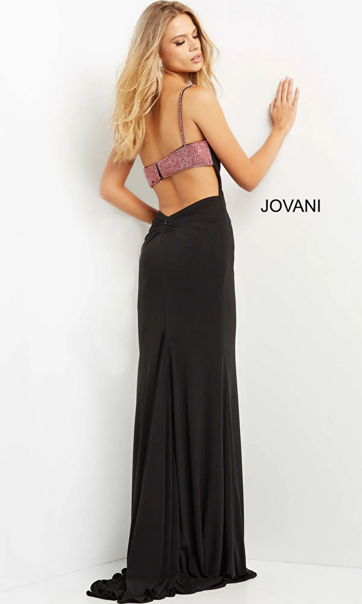 Jovani One-Shoulder Two-Tone Long Prom Dress 09021 sold by PromGirl product image thumbnail 2