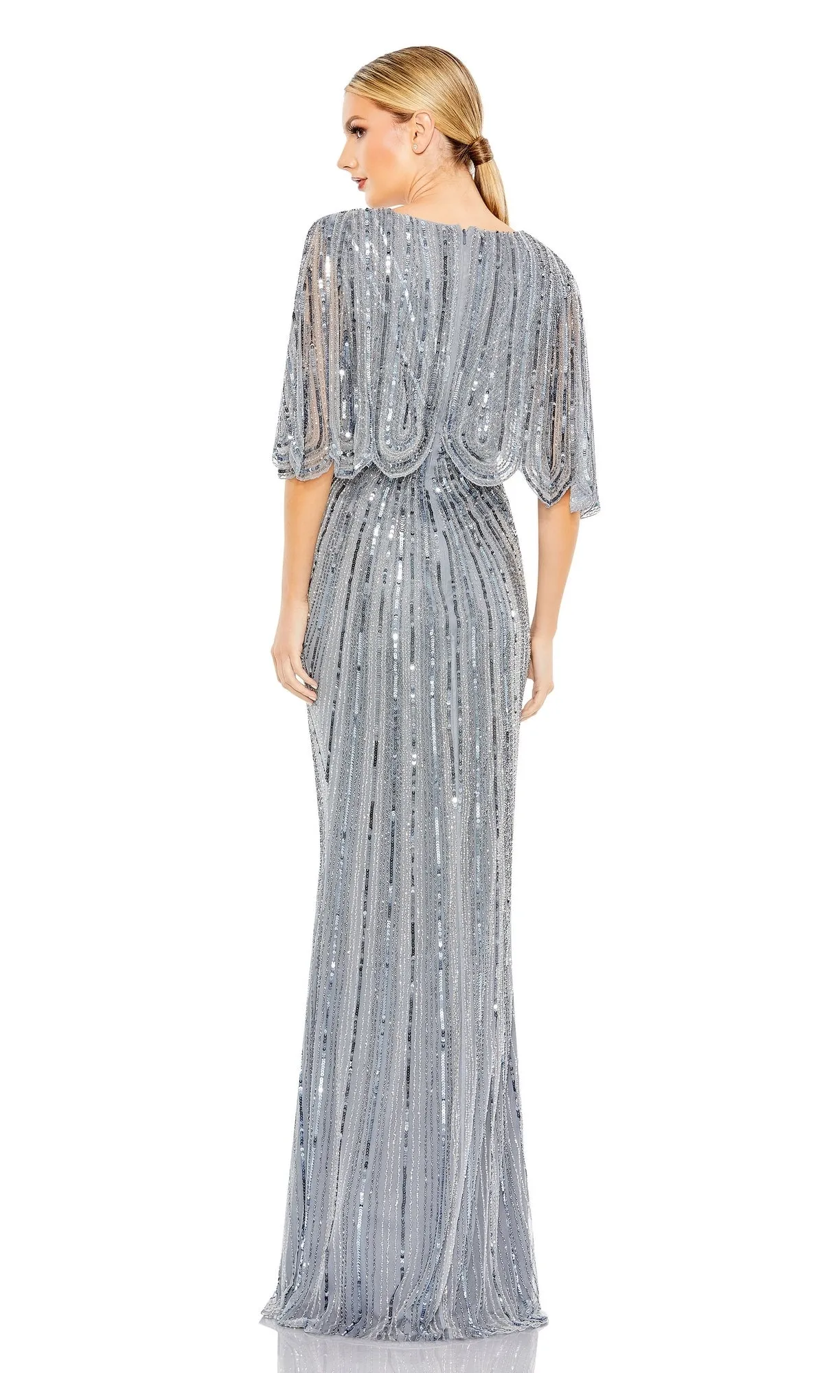 Sleeved Long Sequin Formal Dress: Mac Duggal 93583 sold by PromGirl product image thumbnail 2