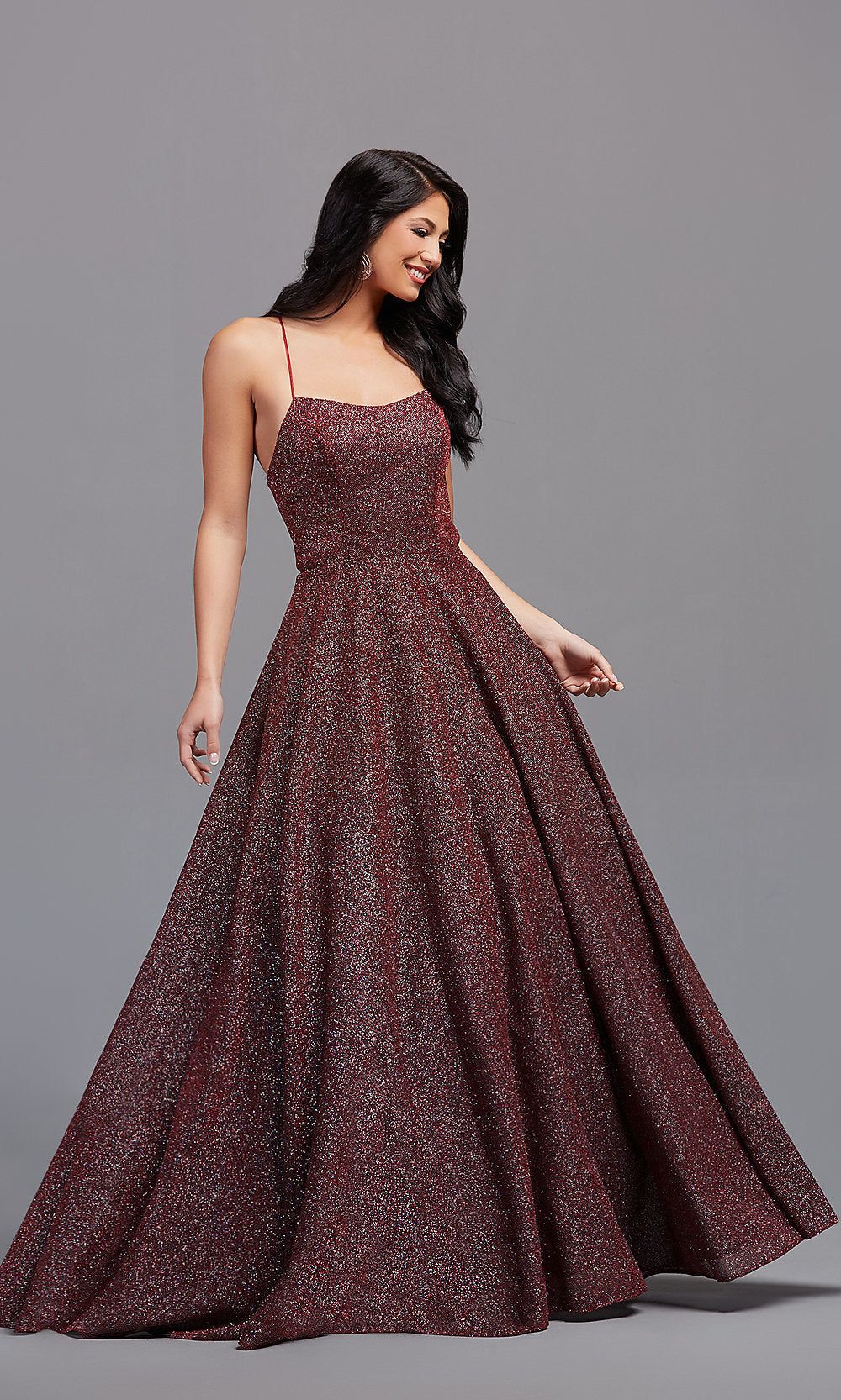Sparkly Long PromGirl Prom Ball Gown with Pockets sold by PromGirl product image thumbnail 3