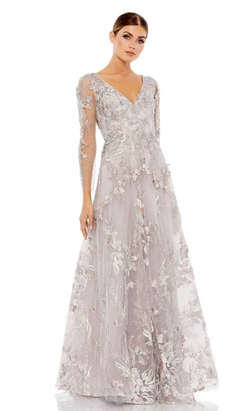 Long Violet Lace Formal Dress: Mac Duggal 20245 sold by PromGirl