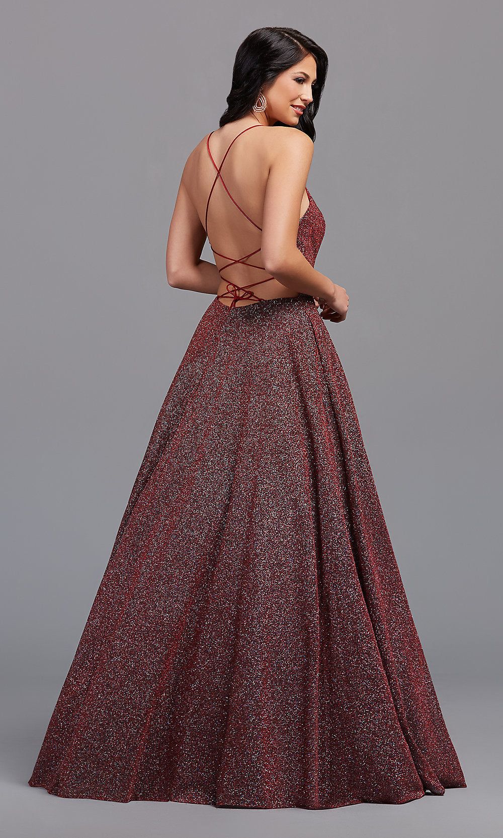 Sparkly Long PromGirl Prom Ball Gown with Pockets sold by PromGirl product image thumbnail 4
