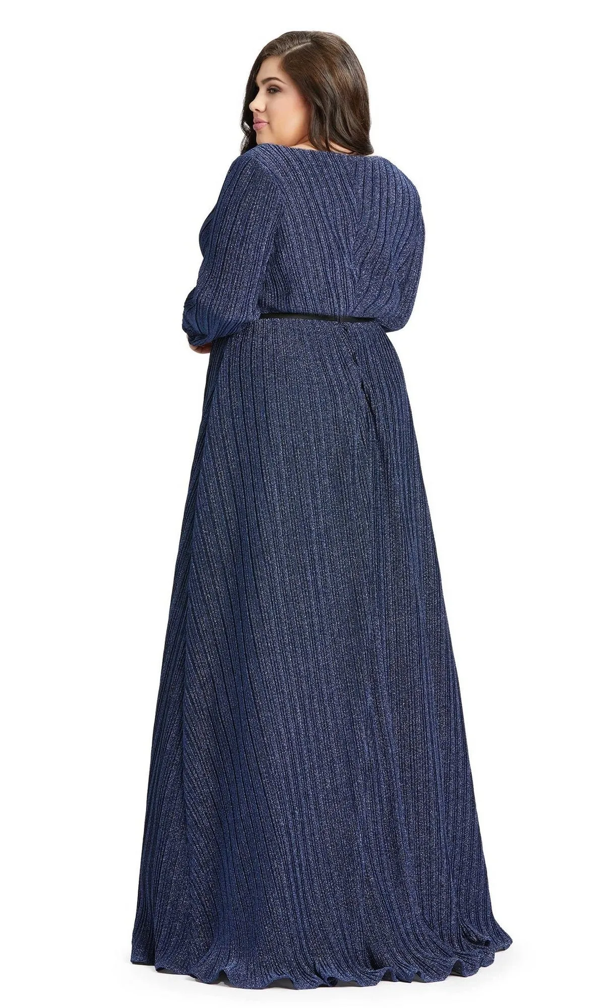 Plus-Size Long Blue Formal Dress: Mac Duggal 48892 sold by PromGirl product image thumbnail 2