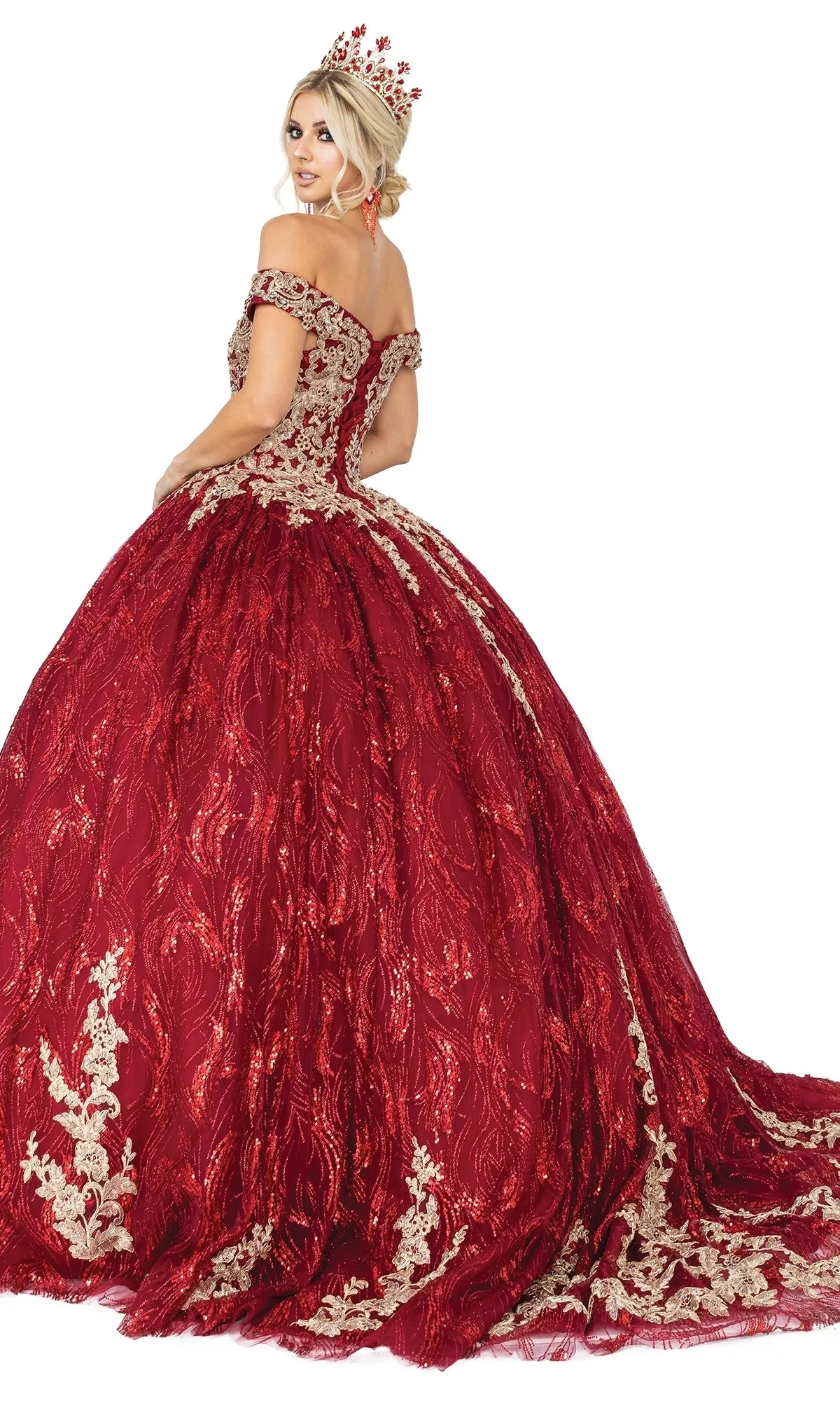 Burgundy Quinceanera Dress 1579 sold by PromGirl product image thumbnail 2