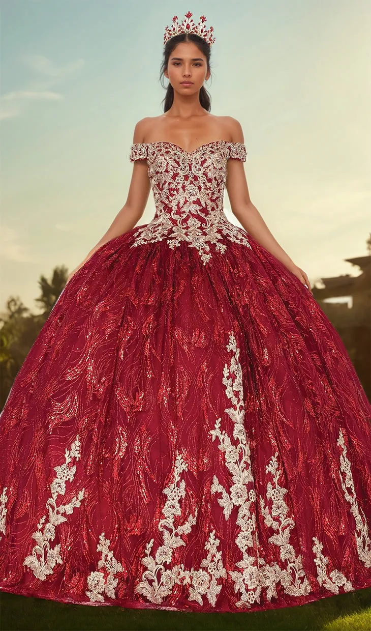 Burgundy Quinceanera Dress 1579 sold by PromGirl