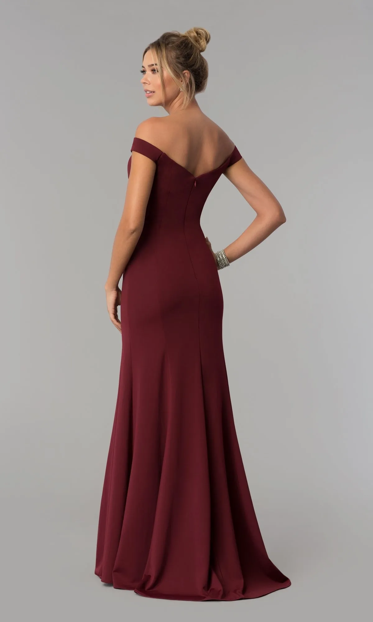 Simple Off-the-Shoulder Long Formal Prom Dress 8160 sold by PromGirl product image thumbnail 2