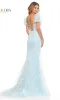 Short Sleeve Long Sequin-Floral Prom Dress 3290 sold by PromGirl