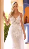 Sheer-Corset Long White Lace Wedding Dress CD931W sold by PromGirl