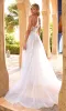 Sheer-Corset Long White Lace Wedding Dress CD931W sold by PromGirl