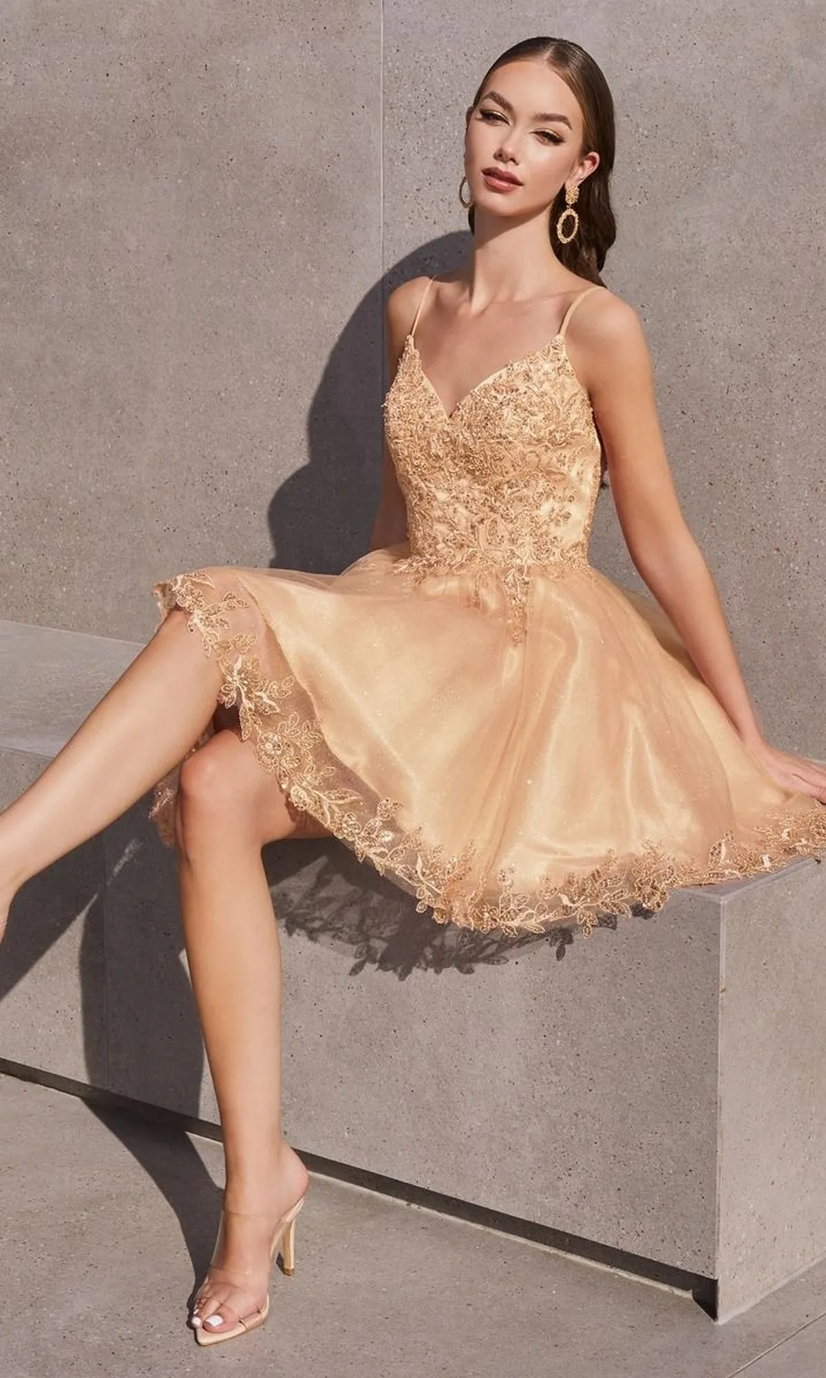 Short Homecoming Dress CD0213 with Embroidery sold by PromGirl product image thumbnail 3