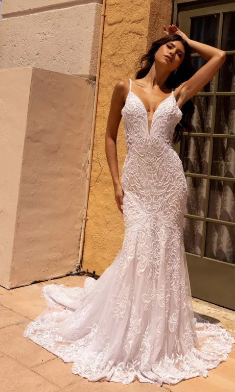 Long Wedding Dress 11105 by Primavera sold by PromGirl