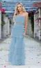 Sheer Strapless Long Ruffled Prom Dress Georgia sold by PromGirl