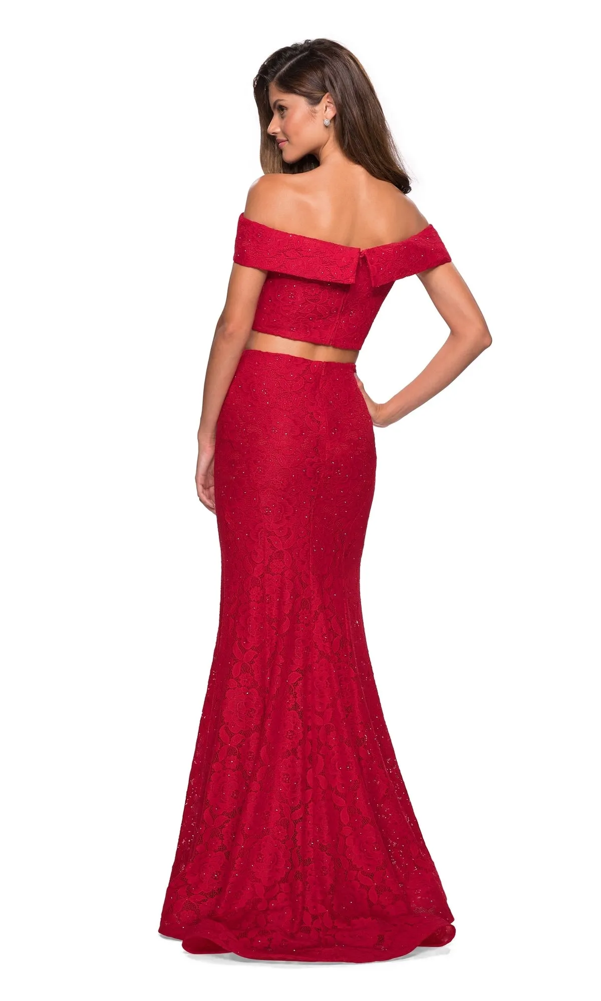 La Femme Two-Piece Mermaid Lace Prom Dress 27443 sold by PromGirl product image thumbnail 2