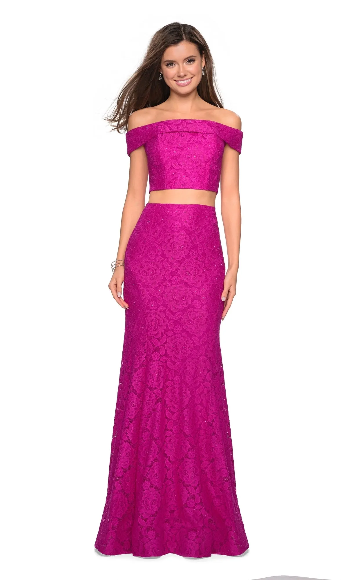 La Femme Two-Piece Mermaid Lace Prom Dress 27443 sold by PromGirl product image thumbnail 3