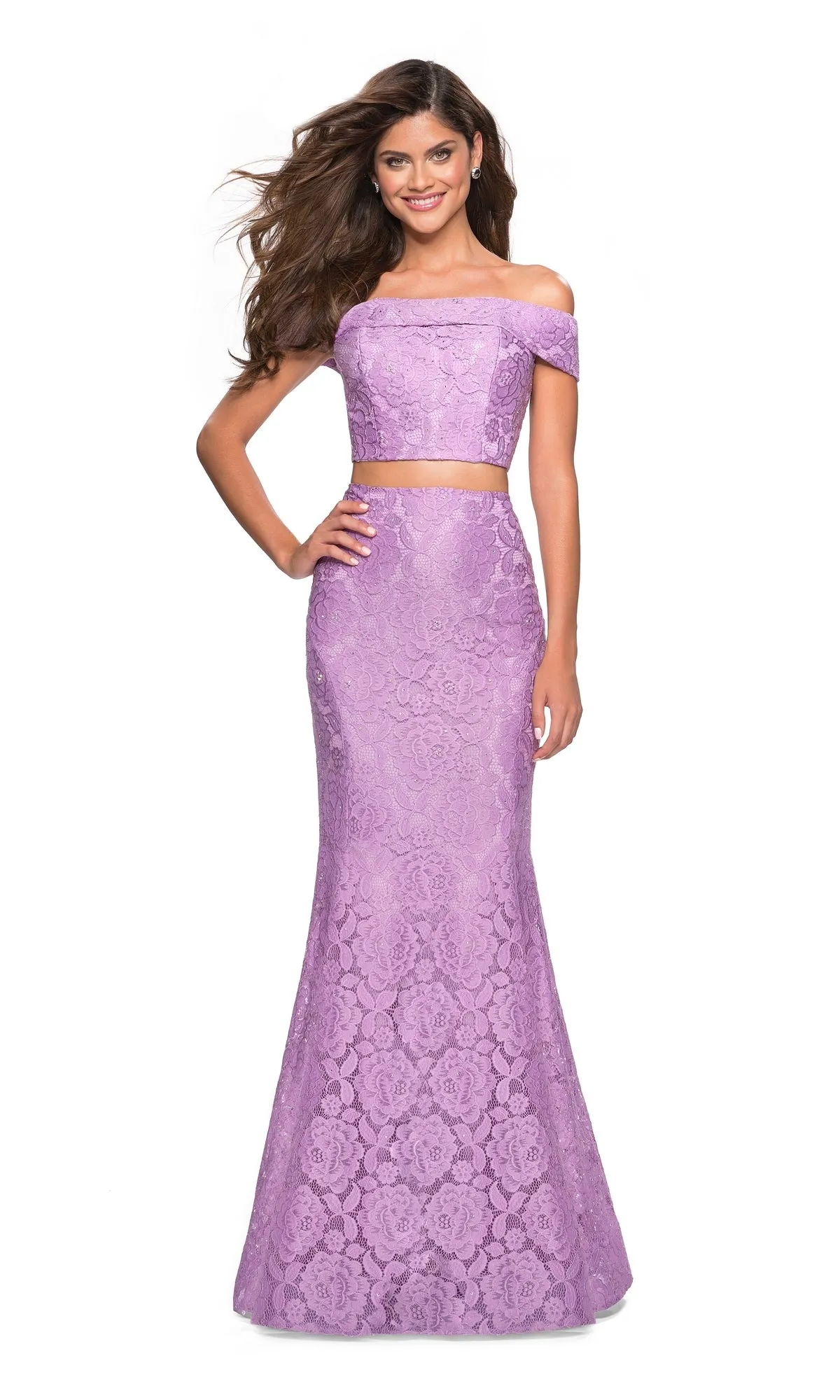 La Femme Two-Piece Mermaid Lace Prom Dress 27443 sold by PromGirl product image thumbnail 4