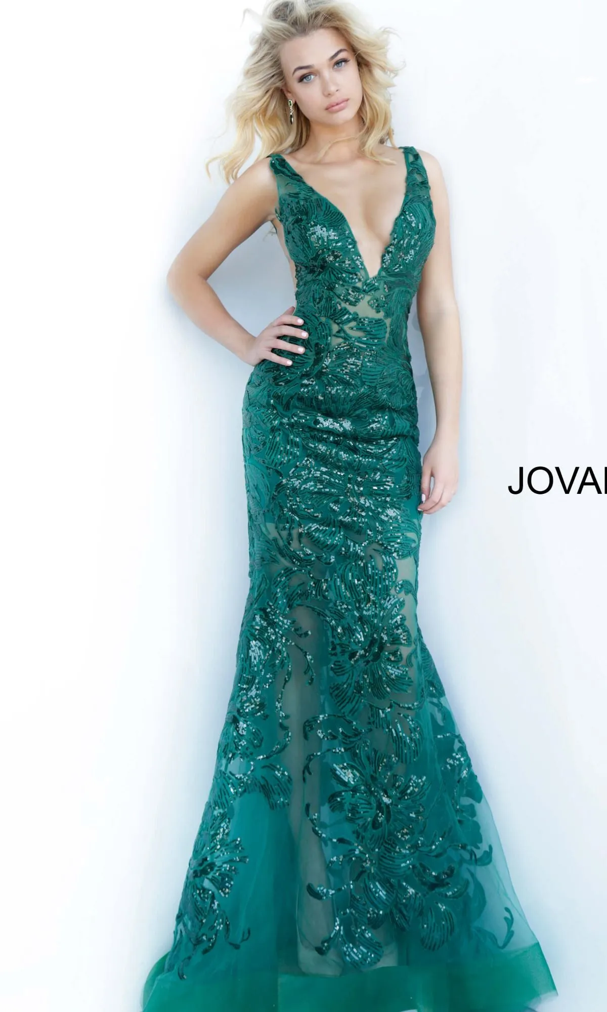 Jovani Embroidered Long Prom Dress with Sequins sold by PromGirl product image thumbnail 5