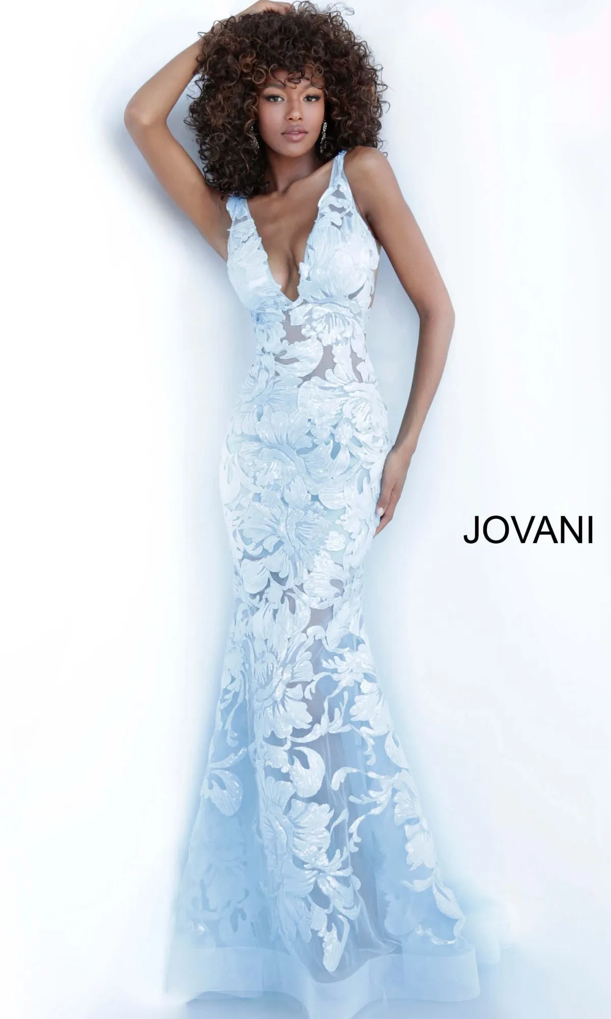 Jovani Embroidered Long Prom Dress with Sequins sold by PromGirl product image thumbnail 4