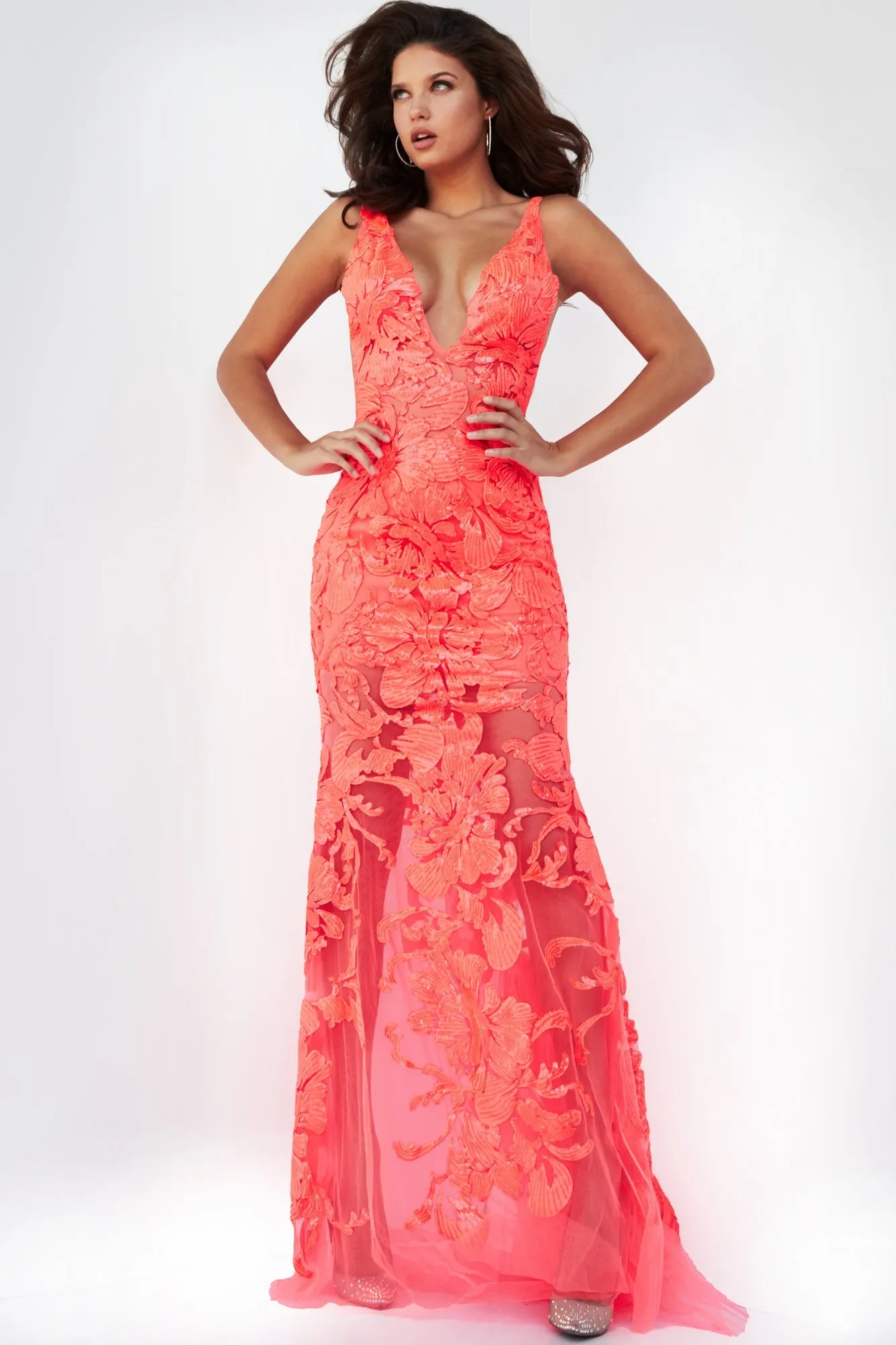 Jovani Embroidered Long Prom Dress with Sequins sold by PromGirl product image thumbnail 3