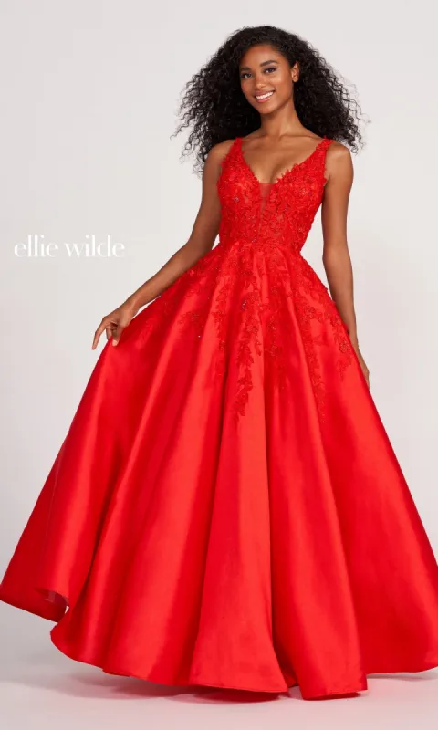 Ellie Wilde Designer Prom Dress with 3-D Butterflies made by PromGirl