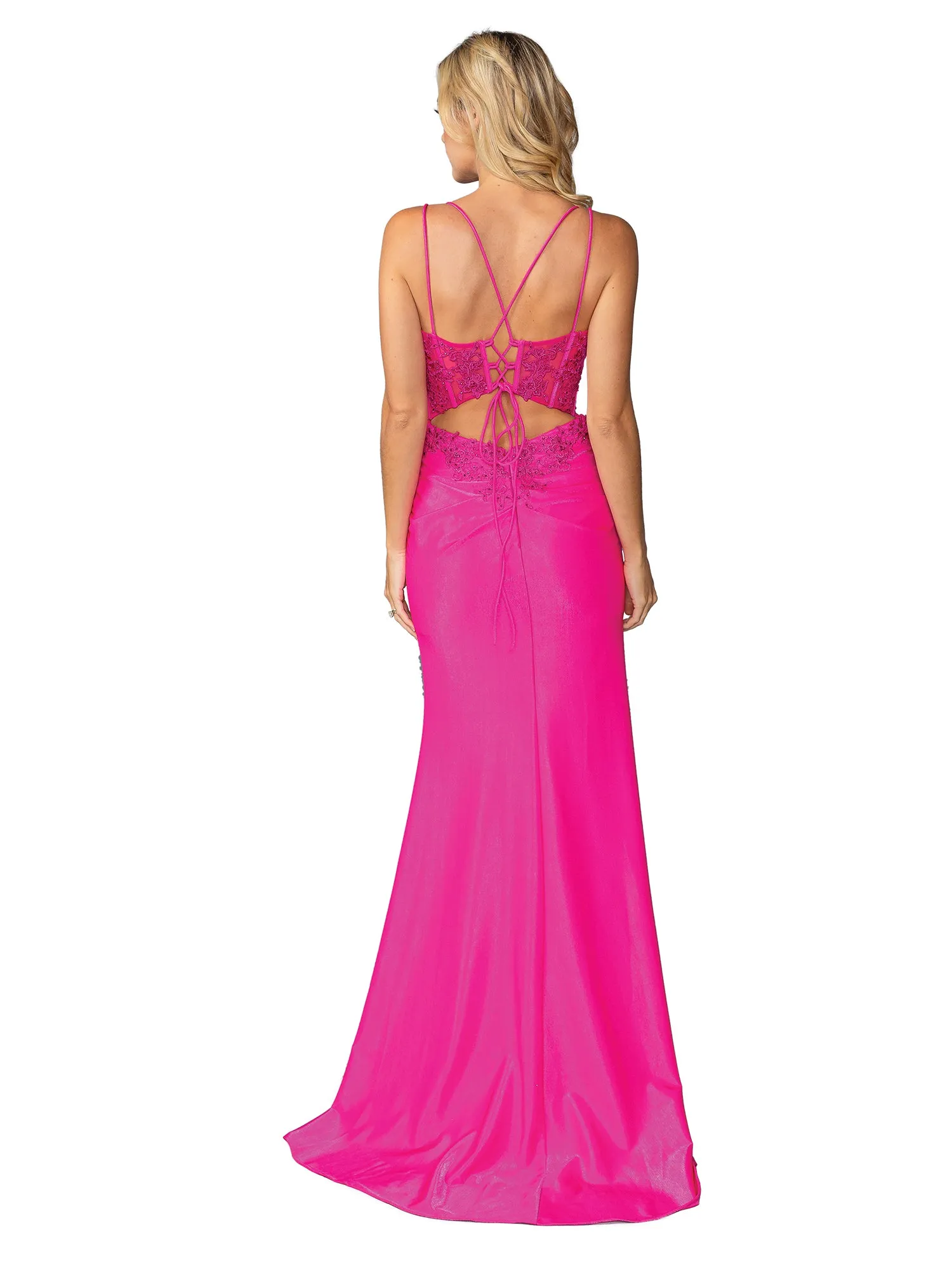 Lace-Up Long Fitted Prom Dress: Dancing Queen 4434 sold by PromGirl product image thumbnail 2